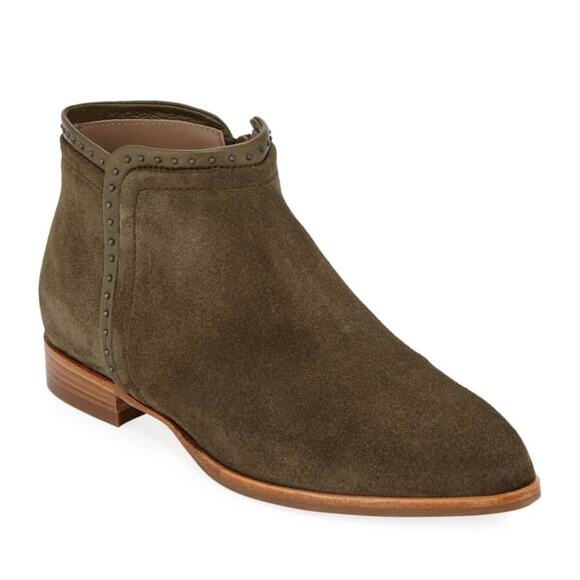 Italeau Miralda Brown Suede Ankle Booties - Picture 1 of 10